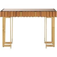 Orsina Contemporary Design Console Table For Dining Area, Spacious Table For Outdoor Patio, Modern Hall Table in Gold