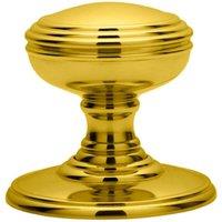 Loops PAIR Textured Mortice Door Knob 70mm Diameter Polished Brass Door Handle in Metallics