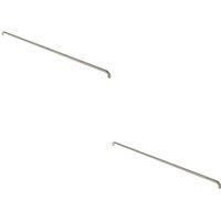 Loops 2x Round D Bar Pull Handle 1830 x 30mm 1800mm Fixing Centres Satin Steel in Metallics
