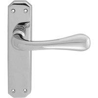 Loops PAIR Heavy Duty Handle on Angular Latch Backplate 180 x 40mm Polished Chrome