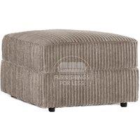Furnishings For Less UK Luxor Delta Ferguson Soft Jumbo Cord Footstool in Camel