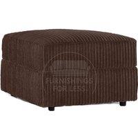 Furnishings For Less UK Luxor Delta Ferguson Soft Jumbo Cord Footstool in Brown