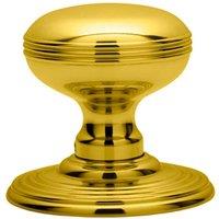 Loops PAIR Textured Mortice Door Knob 70mm Diameter Concealed Rose Brass in Metallics