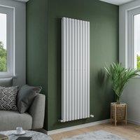 Agadon Solo Duplex Designer Oval Tube Radiator in White | Size: 1800mm x 360mm