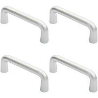 Loops 4x Rounded D Shaped Bar Handle 150 x 22mm Diameter Satin Anodised Aluminium