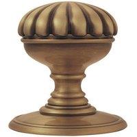 Loops PAIR Flower Design Mortice Door Knob 70mm Diameter Florentine Bronze