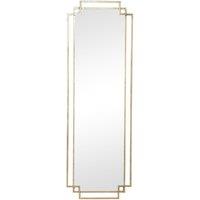Melody Maison Gold Art Deco Wall Mirror 142cm X 47cm | Size: 142 cm X 47 cm