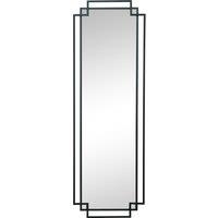 Melody Maison Black Art Deco Wall Mirror 142cm X 47cm | Size: 142 cm X 47 cm