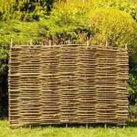 Primrose Premium Hazel Hurdle Woven Wattle Garden Fence Panel 6ft x 4ft in None