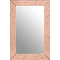 Orsina Reflective Rose Gold Finish Earl Wall Mirror, Rectangular Decorative Mirror, Metallic Indoor Accent Mirror