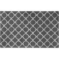 Orsina Large Grey Hand Woven Rug, Durable Wool Cotton Blend Kensington Rug, Soft Underfoot Circle Design Rug | Size: Small