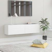 Berkfield Home TV Cabinet White 120x30x30 cm Engineered Wood | Size: 120 x 30 x 30 cm