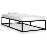 Berkfield Home Bed Frame Black Metal 90x200 cm