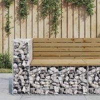 Berkfield Home Garden Bench Gabion Design 92x71x65.5 cm Impregnated Wood Pine in Brown