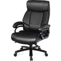 Costway Big &Tall Office Chair Swivel Padded Executive Chair Ergonomic Computer Desk Chair Adjustable Height in Black