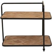 Orsina Sturdy Design Trolley, Compact Kitchen Trolley For Entertaining Guests, Versatile Kitchen Storage Trolley in Natural