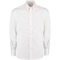 Kustom Kit Men's Oxford Tailored Long-Sleeved Shirt in White | Size: 14.5 in