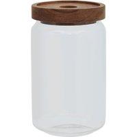 Orsina 800ml Glass Jar, Clear Glass with Airtight Silicone Seal & Metallic Lid, Perfect for Kitchen Storage