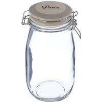 Orsina Versatile & Stylish Pasta Storage Jar, Airtight Sealed Glass Jar With Lid, Ergonomic Design Mason Jar in Clear