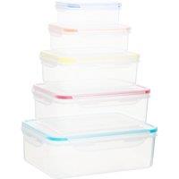 Orsina Herrela 5Pc Rectangular Food Containers in Clear