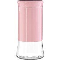 Orsina Grey Steel Wrap Glass Storage Jar, 1500ml Capacity, Modern Design with Grey Steel Lid, Kitchen Storage