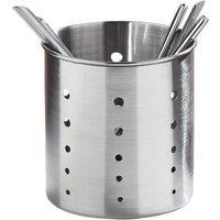 Orsina Stainless Steel Cutlery Caddy, Metal Silverware Holder with Holes, Stainless Steel Kitchen Cutlery Holder in Silver