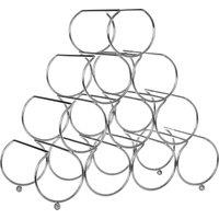 Orsina Pyramid Wine Rack in Silver