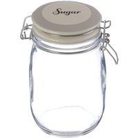Orsina Stylish Sugar Storage Jar, Durable Glass Jar With Lid For Kitchen Counter, Versatile Airtight Storage Jar in Clear