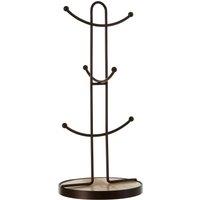 Orsina Vertex Bronze Powder Coated 6 Mug Tree in Brown