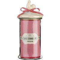 Orsina Glass Storage Jar 1650ml, Clear Glass Canister with Airtight Ceramic Lid, Ideal for Tea, Coffee, Sugar