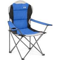 Trail Outdoor Leisure Trail Deluxe Padded High Back Camping Chair Garden Fishing in Blue