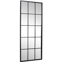 Melody Maison Extra Large Matt Black Window Mirror 144cm X 59cm | Size: 144 cm X 59 cm