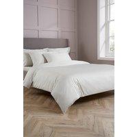 CHRISTY 400TC Luxury Cotton Sateen Plain Dye Duvet Cover Sets in Ivory | Size: Super King