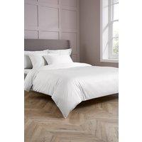 CHRISTY 400TC Luxury Cotton Sateen Plain Dye Duvet Cover Sets in White | Size: Single