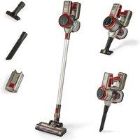Geepas 350W Cordless Stick Vacuum Cleaner with 21KPa Suction 60-Minute Runtime & HEPA Filter in Red