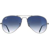 Ray-Ban Aviator Silver Light Blue Gradient Sunglasses