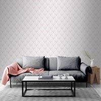 Muriva Indra Skandi Geo Wallpaper Roll in Rose Gold