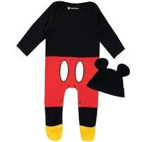 Disney Boy's Baby Mickey Mouse Sleepsuit & Hat Set in Red | Size: 3-6 m