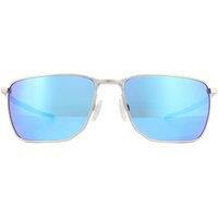 Rectangle Satin Chrome Prizm Sapphire Sunglasses