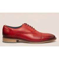 Oswin Hyde Men's William Leather Oxford Lace Up in Red | Size: 10