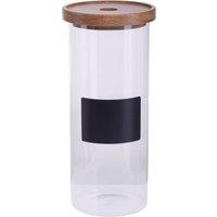 Orsina Stylish Multipurpose Chalkboard 1800ml Storage Jar, Durable Jar With Lid For Counter, Airtight Storage Jars in Clear