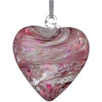 Sienna Glass 12cm Friendship Heart Pastel Pink