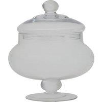Orsina Versatile Clear Glass Candy Small Storage Jar, Elegant Storage Jar For Kitchen, Functional Glass Container