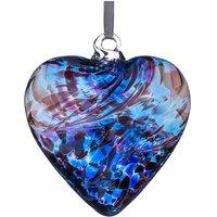 Sienna Glass 12cm Friendship Heart Purple & Blue