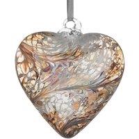 Sienna Glass 12cm Friendship Heart Pastel Gold