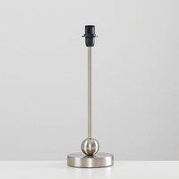 ValueLights Theydon Brushed Chrome Table Lamp Base in Metallic Silver