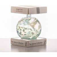 Sienna Glass Angel Orb - Archangel Raguel - Aquamarine in Pale Blue