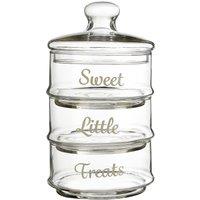 Orsina Durable Stackable 3Pc Glass Storage Jar, Stylish Glass Container For Kitchen, Airtight Lid Storage Container in Clear