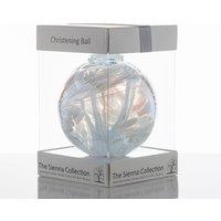Sienna Glass White Christening 10cm Spirit Ball