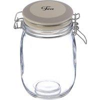 Orsina Stylish Tea Storage Jar, Durable Glass Jar With Lid For Kitchen Counter, Versatile Airtight Storage Jar in Clear